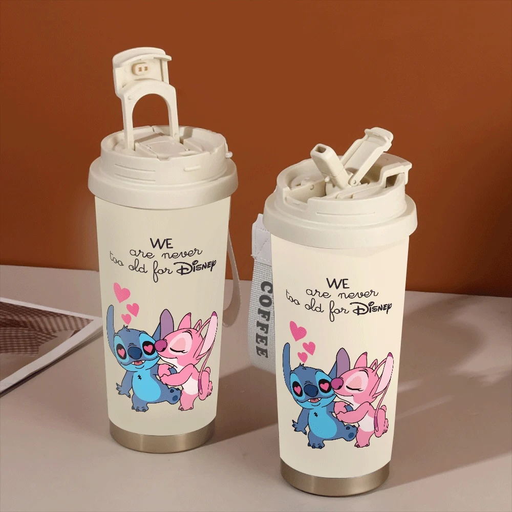 

Lilo Stitch Portable Student Water Cup Portable Boys Drinking Cup Bottle 304 Stainless Disney Lilo & Stitch Cartoon Characters