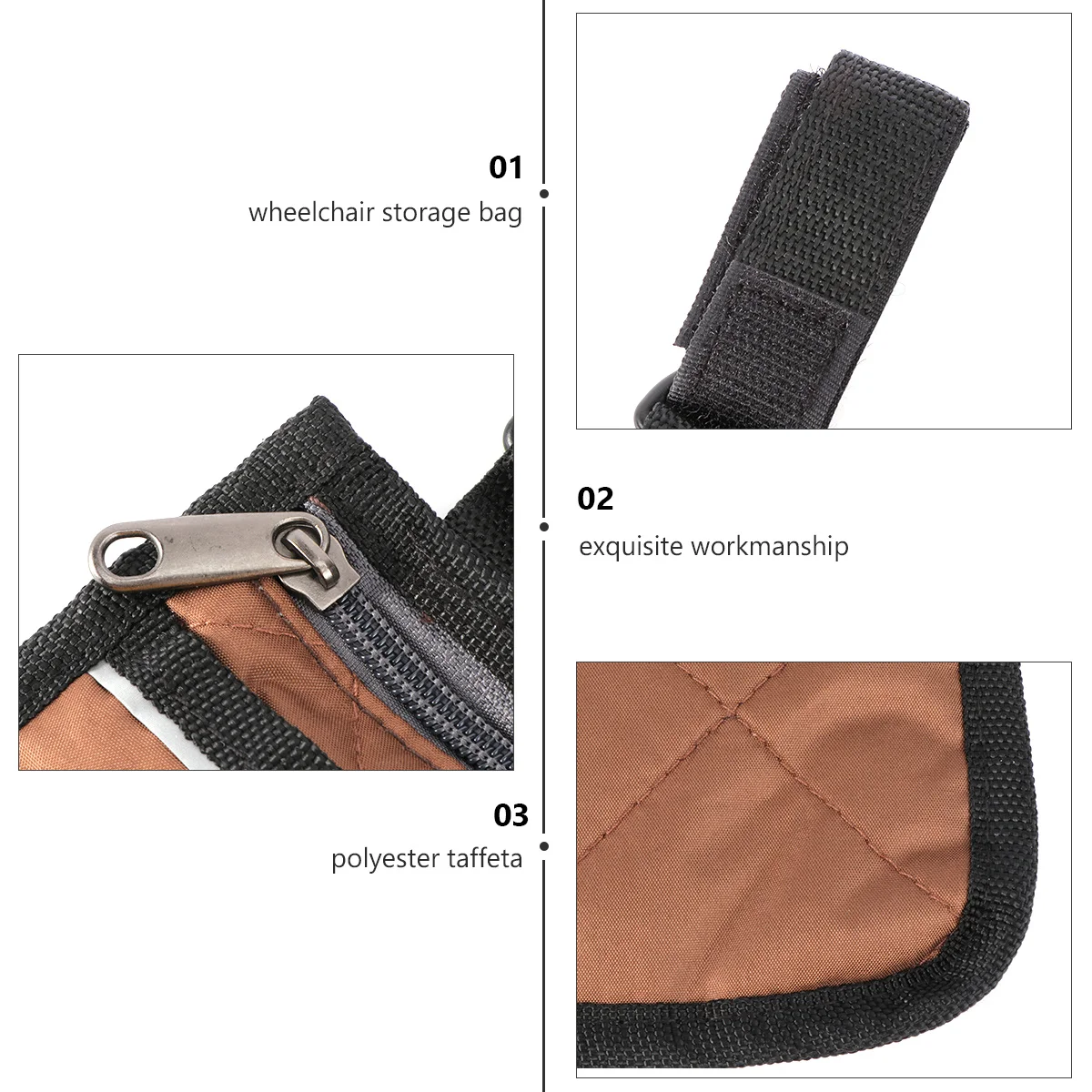 

Wheelchair Storage Bag Durable Multi Pocket Organizer For Scooter Walker Rollator Portable Side Pouch Carry Tote