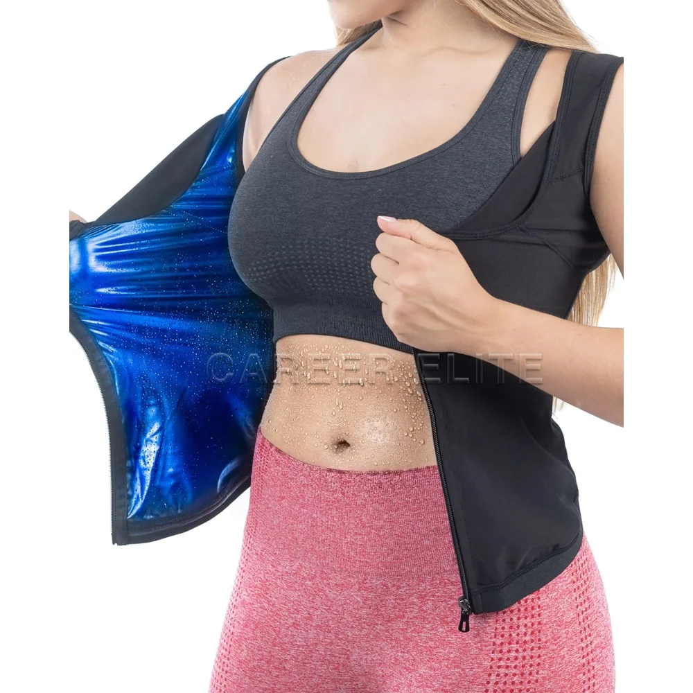 Allenatore per la vita da donna Gilet per il sudore Bruciatore di grasso Compressione Body Shaper Corsetto Perdita di peso Allenamento in palestra Top fitness Sport traspiranti