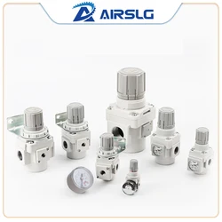 AFR Brand AR Series Air Pressure Regulator Adjustable Pneumatic Reducing Valve With Gauge For Compressor AR10-M5-A AR40-04-B