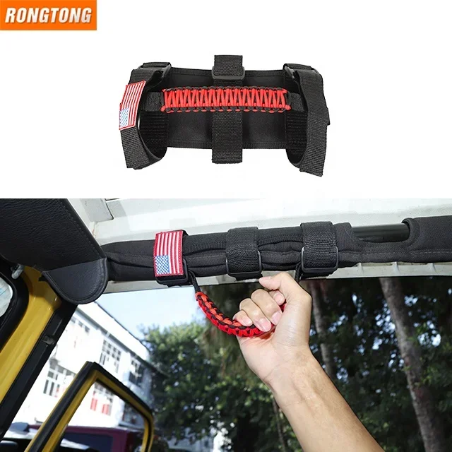 

Auto Protection Accessories Retractable Car Roof Grab Weave Grab Handle for Jeep Wrangler JK JL