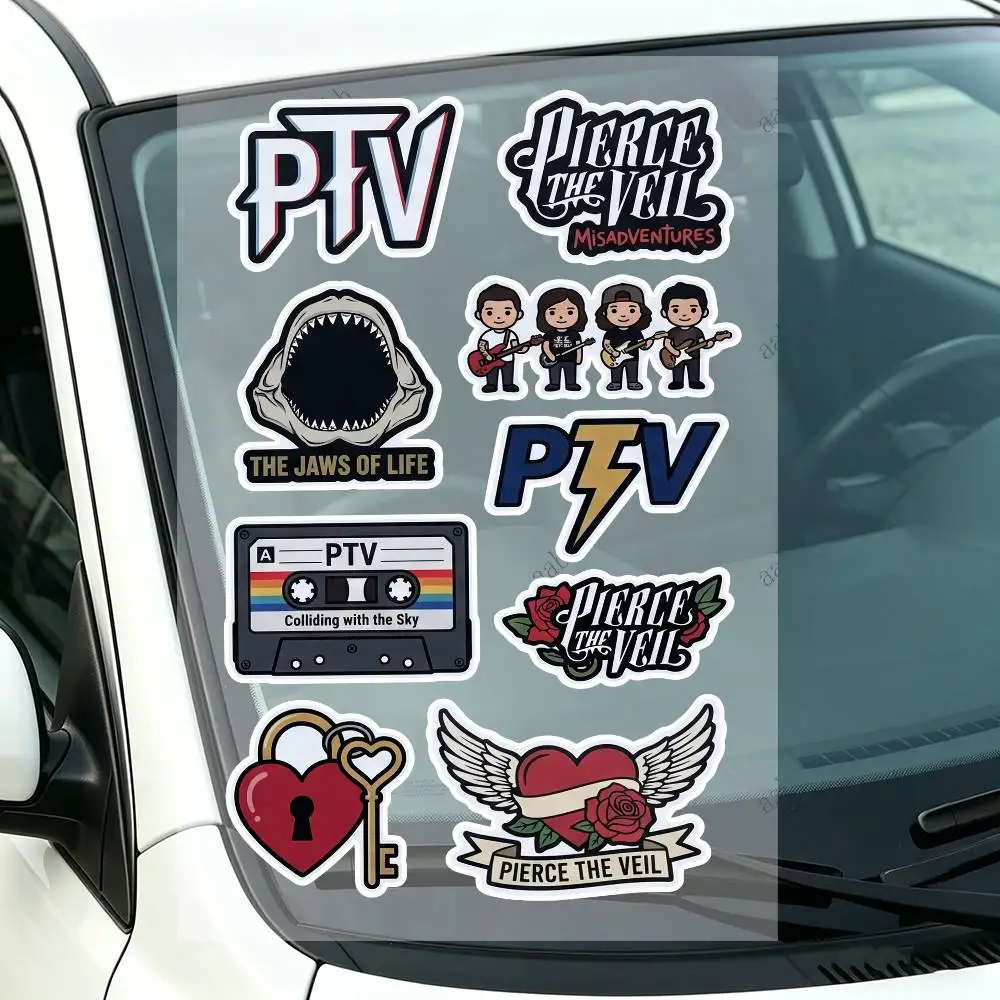 P-Pie R-rce T-The V-Veil Custom Motorcycle Sticker Kit Reflective Decal Set For Helmet Tank Fairing Body Graphics