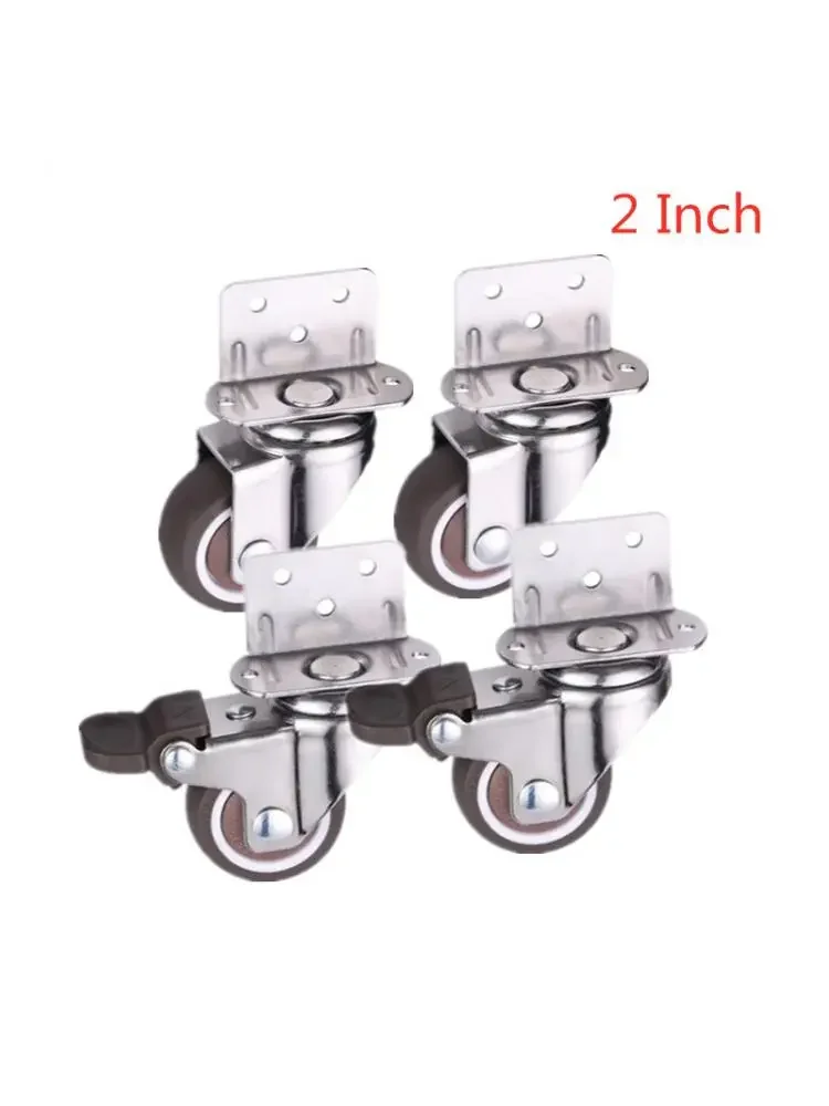 

(4 Packs/lot) 2 Inch Caster L-Shaped 90 Degree Right Angle Flower Rack Self Quiet Furniture Wheel