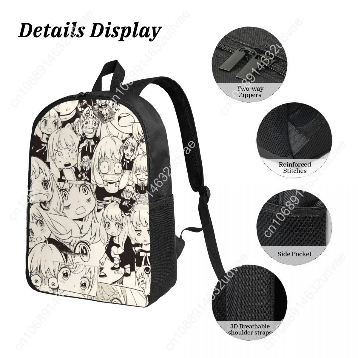 Kawaii Manga Spy X Family Backpack Student Boys Girl BookBag School Bag Laptop Shoulder Bags 3ps Insulated Lunch Bag Pencil Case