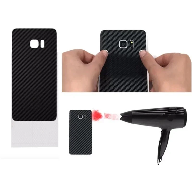 10 Pcs/Lot For Samsung Galaxy A55 A35 A05 A05s A15 A25 5G 3D Carbon Fiber Back Film Skin Screen Protector Sticker