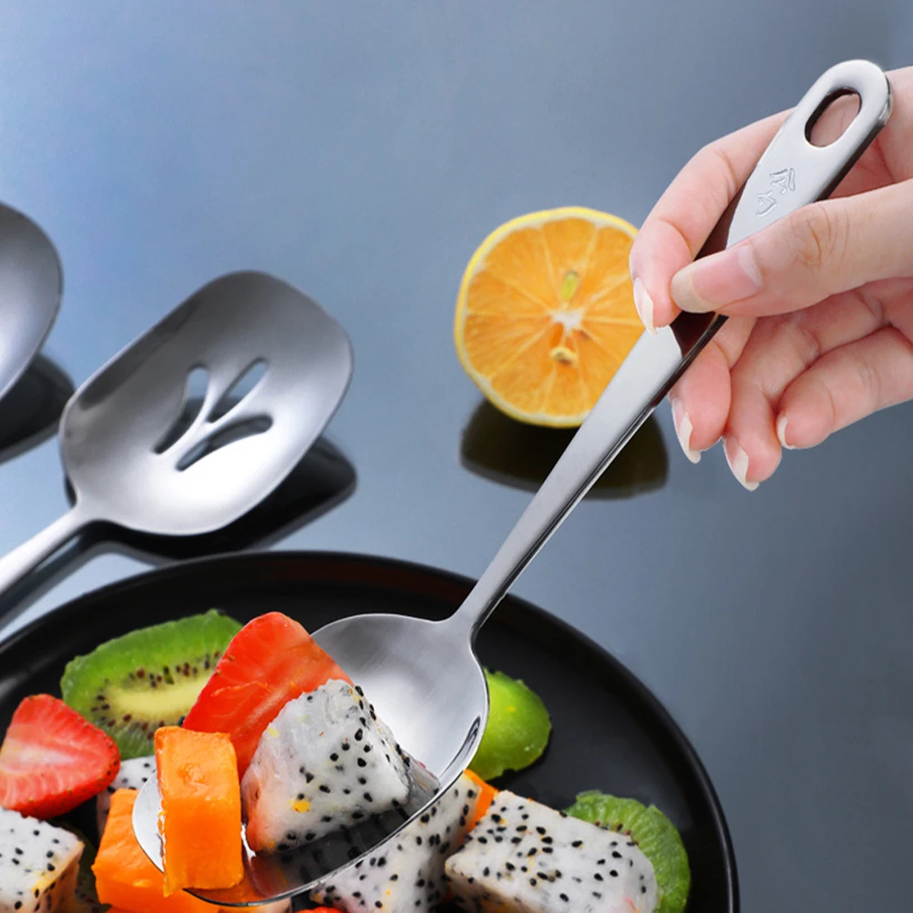

Stainless Steel Serving Spoon Portion Scoop Restaurant Utensil Food Spoons Buffet Party Cooking Tool Practical