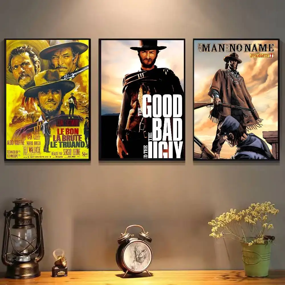 ملصق عتيق The Good The Bad and The Ugly Hero عالي الدقة لديكور المنزل جدار لاصق مقاوم للماء لغرفة المعيشة المنزلية وديكور جمالي