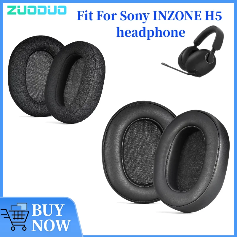 

ZUODUO Soft Foam Protein Leather Headphone Earpads Ear Pads Compatible For Sony INZONE H5 Headset Earmuff Earphone Sleeve
