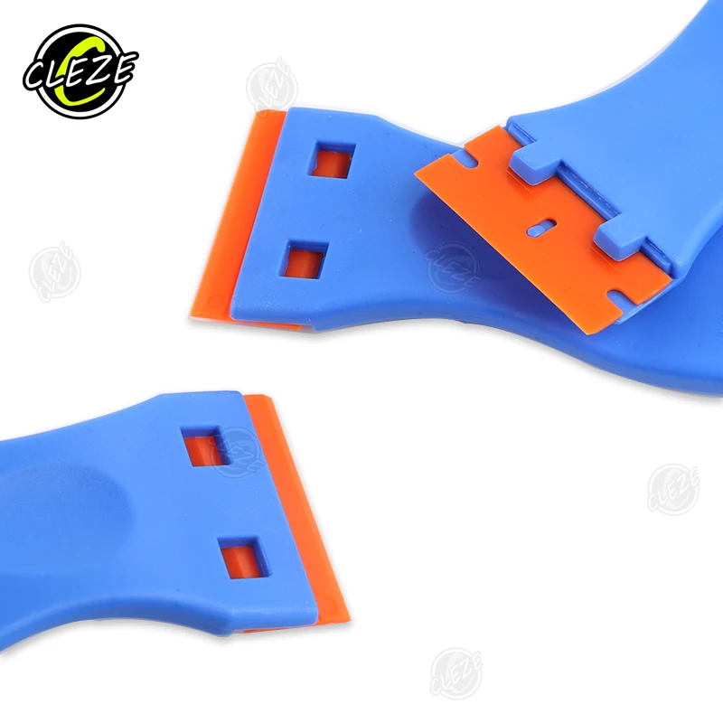 CLEZE Plastic Razor Scraper Eco-Friendly Portable Window Cleaning Tool for Vinyl Wrap Glue Sticker Decal Removal