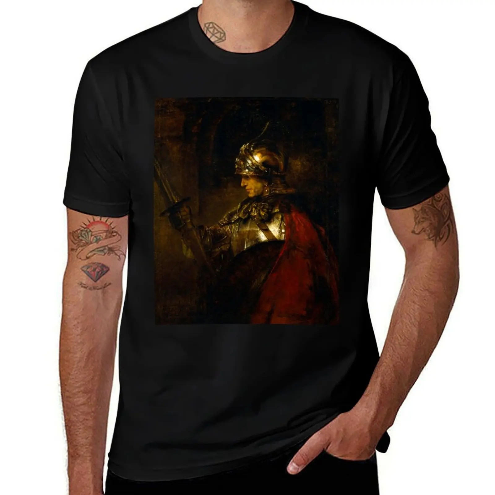 Rembrandt Harmenszoon van Rijn, Alexander the Great (Man in Armour), 1658 T-Shirt funny gifts boys whites mens plain t shirts