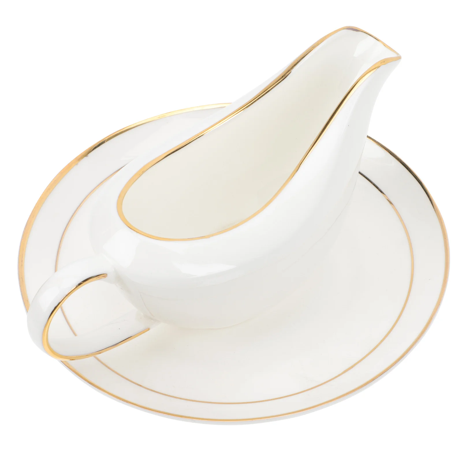 

1 Set Ceramic Sauce Holder Wide Mouth Gravy Boat for Sauces Cream Seasonings Serving Western Style Tableware Restaurant Kitchen