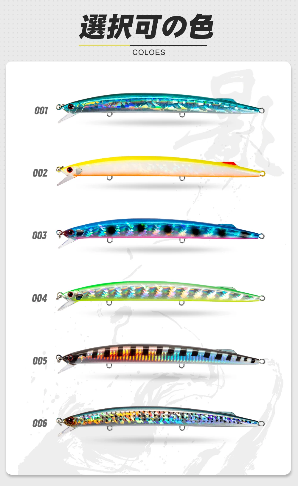 D1 Zeevisserij Lokmiddel 190mm 37.5g-38g Zinkende Minnow Baits Diepte 0.6-0.9m Voor Barracuda Makreel Sardine Snoek Jerkbait DT5016