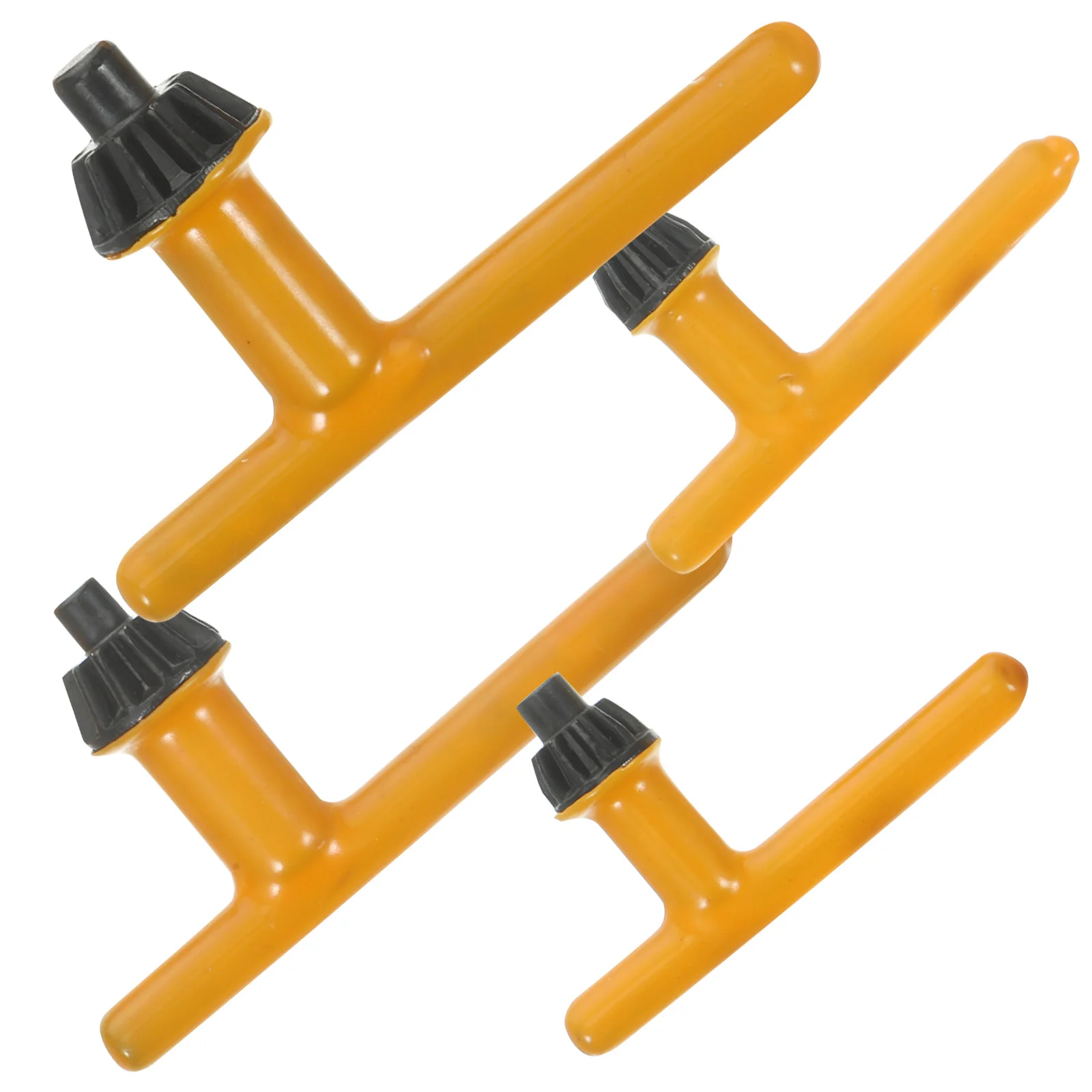 4 pçs chave de mandril de broca em forma de t substituição para chave de imprensa de broca elétrica multi-tamanho alça de borracha de aço ferramenta de fixação