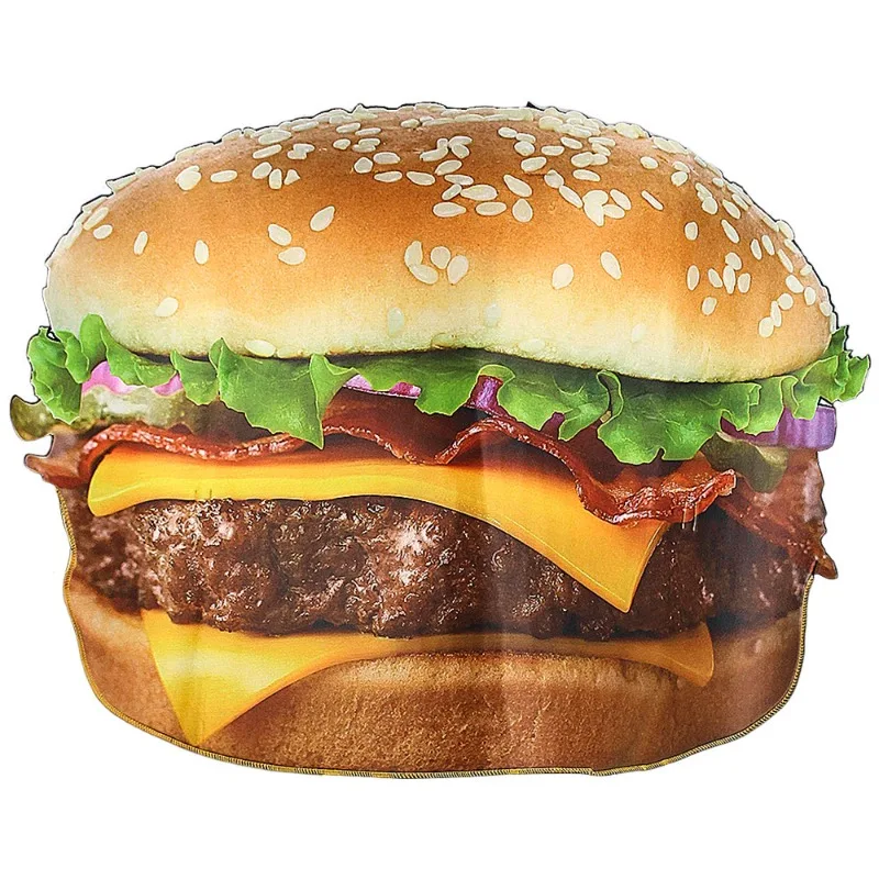 Halloween Funny Food Cosplay Costume Hamburger Composite Sponge Clothing for Women Men Carnival Party Stage Performance Outfit view 6