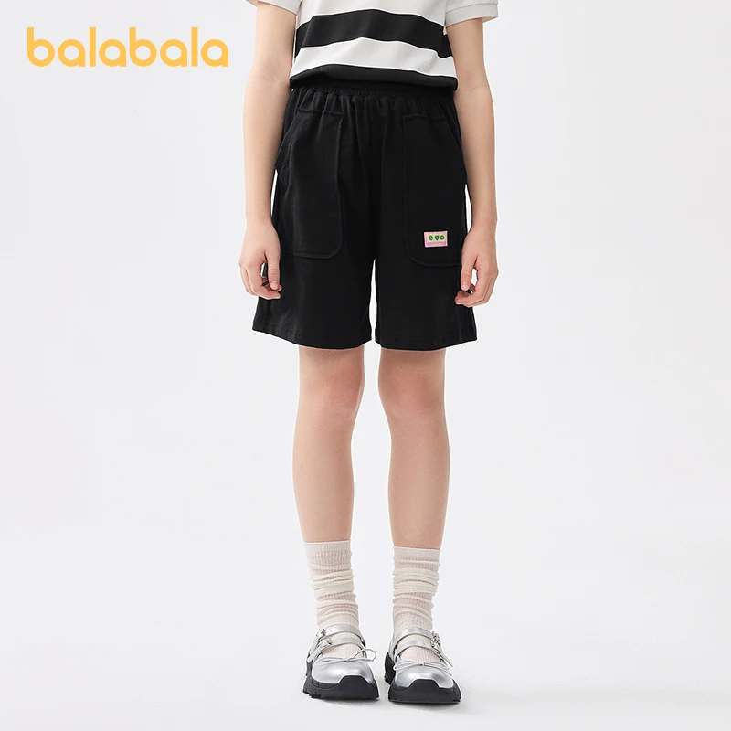 

Balabala Kids Shorts Mid-Length Girls 2024 Summer Quick-Dry Sports Pants Big Kids Comfortable Activewear