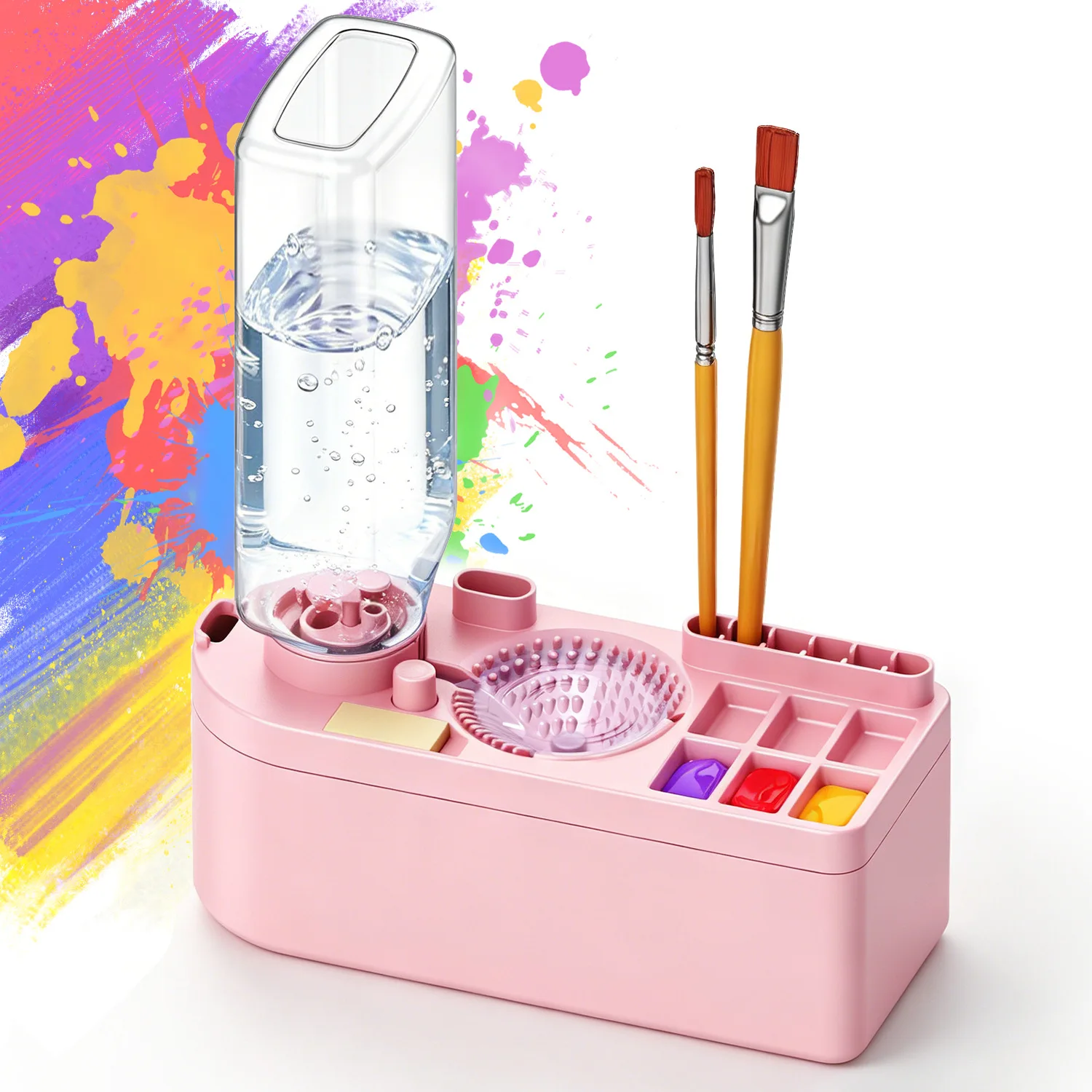Multifunktionaler Pinselreiniger, 450 ml, tragbarer Farbwaschbecher, Palettenpinselhalter, Kunst- und Zeichenzubehör, für den Schulanfang – Detail 14