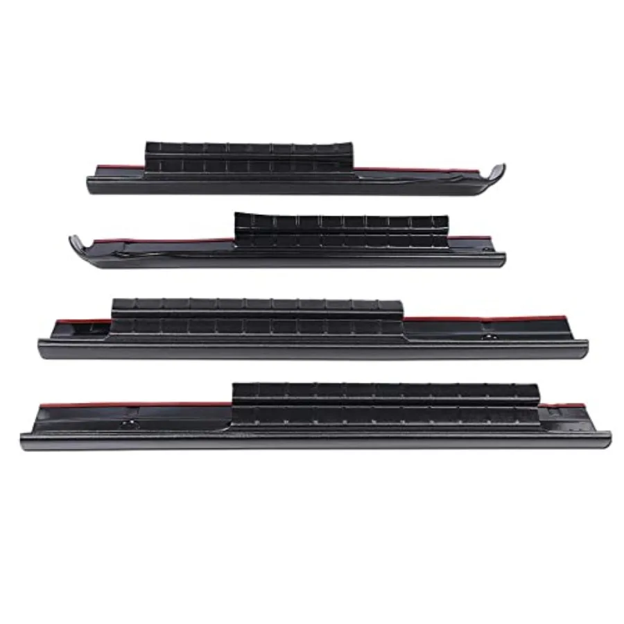 

Rocker Panel Black Protector Guard Covers for Chevy Silverado 1500 Crew Cab 2014-2018 Durable Plastic Impact Resistant Protecti