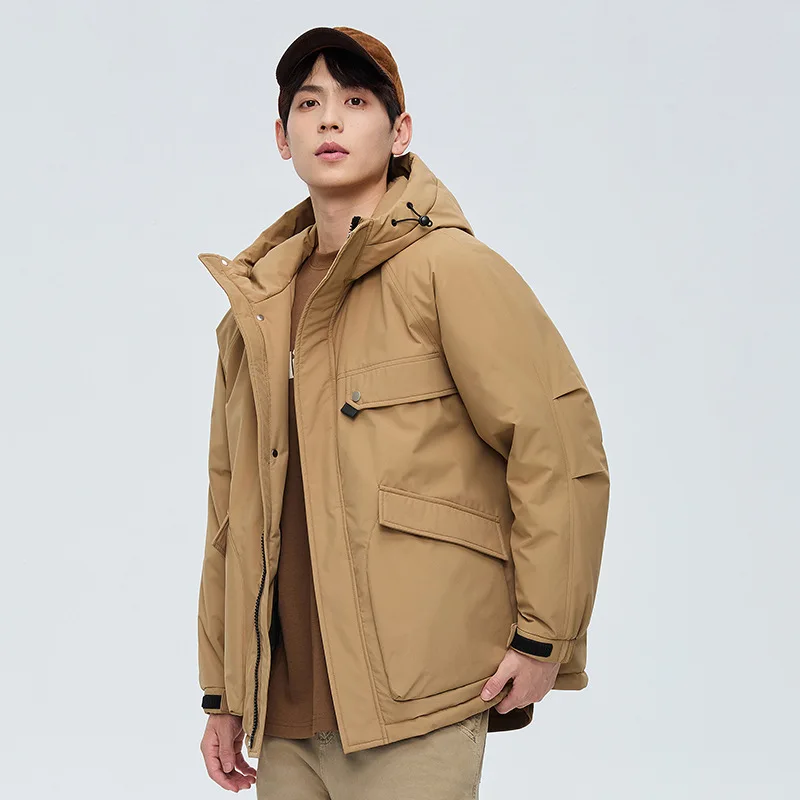 

Мужская зимняя куртка на пуху Du, теплая уличная горная серия, рабочая одежда, пальто для пар, белое пальто Du Feather из полиэфирного волокна