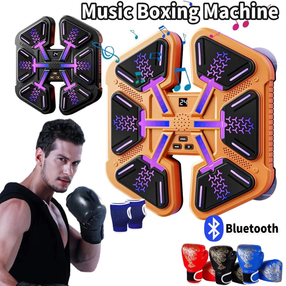 Music Boxing Machine Boxing Training Punching Equipment Wall-Mounted Smart Bluetooth-Compatible Boxing Machine for Adults Kids