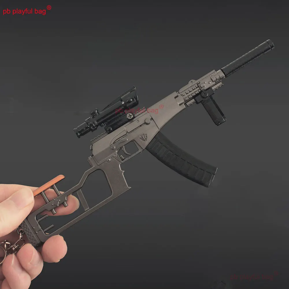 21 سنتيمتر VSS بندقية نموذج لعبة معدنية بندقية قلادة المفاتيح عمل الشكل CS لعبة سلاح الأجهزة الطرفية هدايا عيد ميلاد الاطفال لعبة ZG387