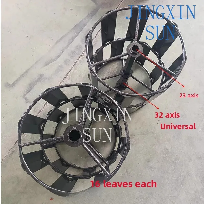 Agricultural micro-tiller rapeseed threshing wheel  and diesel agricultural rotary tillage machinery iron wheel drum