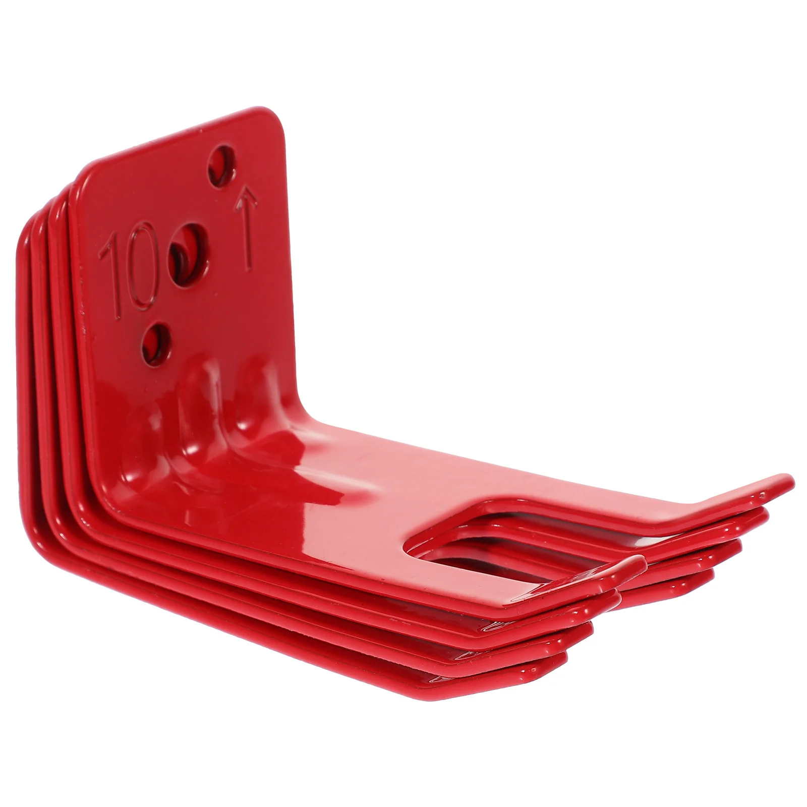 4 Pcs Heavy Duty Hooks Fire Extinguisher Bracket Mount American Style Holder for Wall Home Red