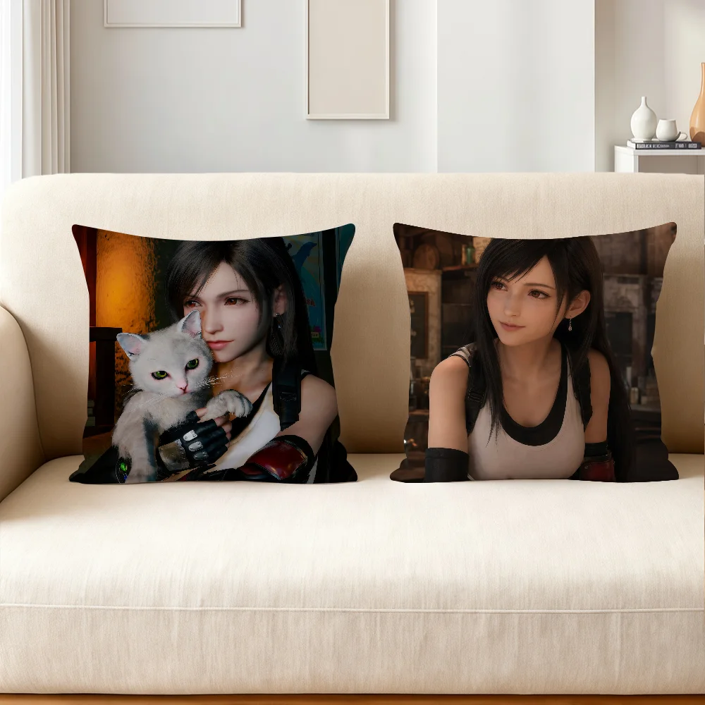 Games F-final F-fantasy Tifa Lockhart Pillow Case Suitable For Bedrooms Living Rooms Cars Home Decoration