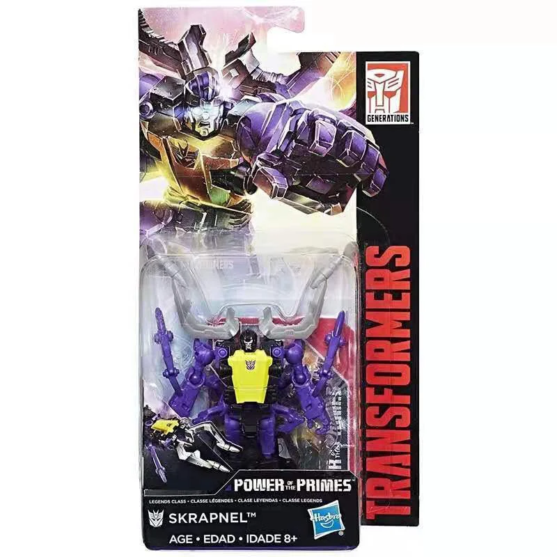 Hasbro Transformers Power of The Primes Skrapnel 10Cm Legends Class Anime Original Action Figure Model Toy Gift Collection