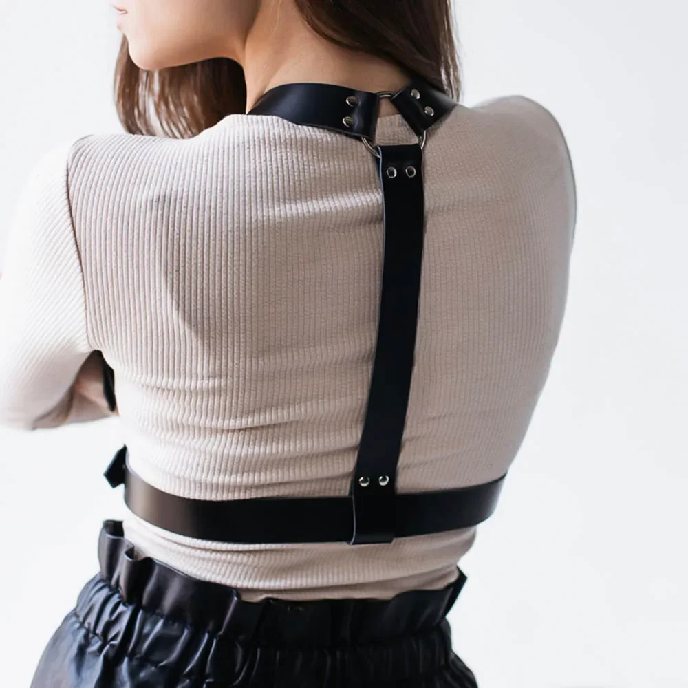 UYEE パンクベルト女性のファッションハーネスベルト Pu レザーボディハーネスコルセットフェチ衣類フェスティバル絶賛衣装サスペンダー