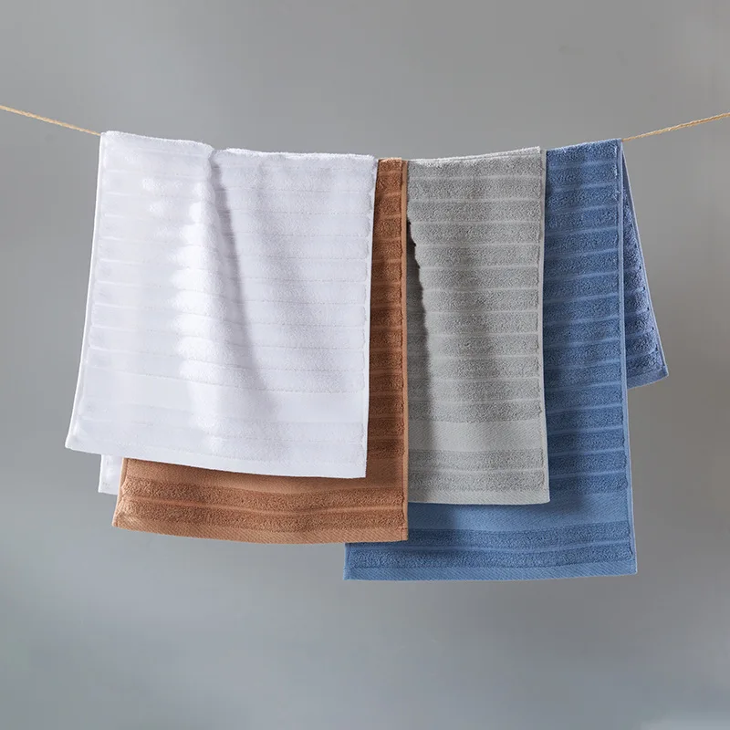 1/5/10PCS 33x77cm Soft Cotton Bathroom Stripe Towels Set - Absorbent Hand & Face Bath Towels Sport Absorbent Towel Blue White