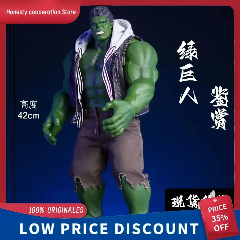 

42cm The Avengers Hulk Action Figures Anime Characters Desktop Ornaments Large Hulk Doll Model Boy Collection Toys Desk Gifts