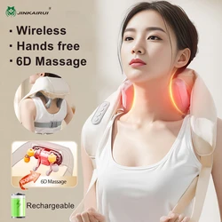 Multifunctional Newest Wireless Neck Massager Kneading Cervical Spine Massage Shawl Trapezius Muscle Rechargeable Protable Gift