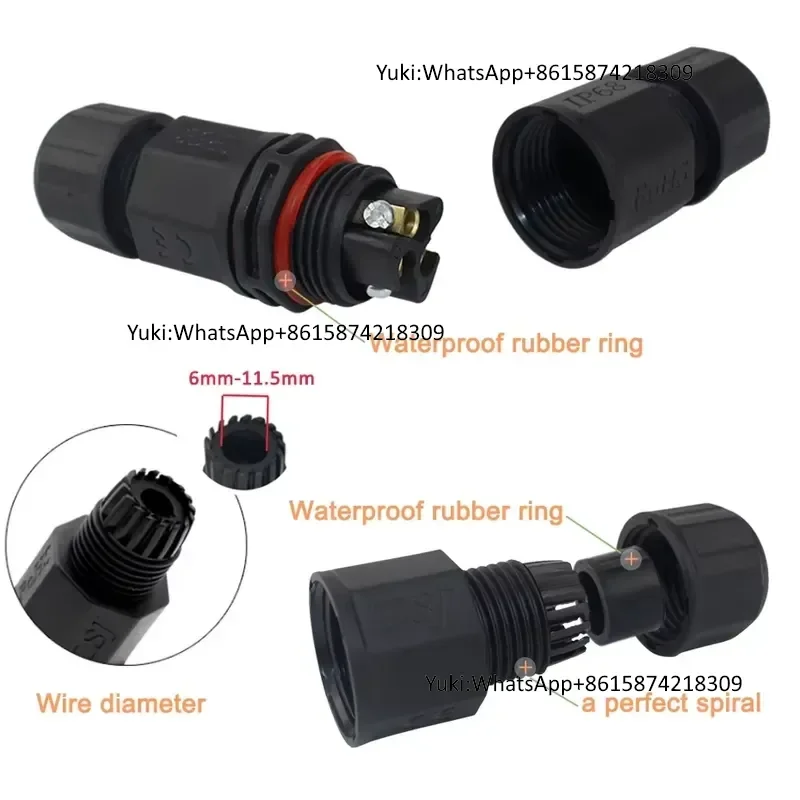 IP68 Waterproof Cable T Tap Electrical Connector 4-Pin Outdoor Sealed Retardant Junction Box LED Light Power Wiring 5-10mm - view 3