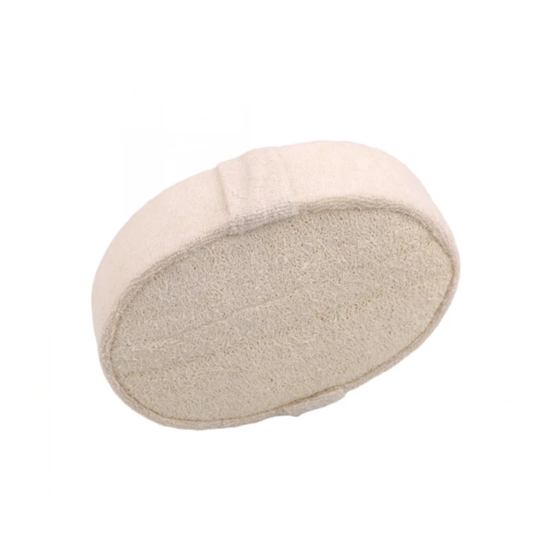 1Pc Soft Fresh Natural Loofah Luffa Sponge Shower Spa Body Scrubber Exfoliator Bathing Massage Brush Pad  White