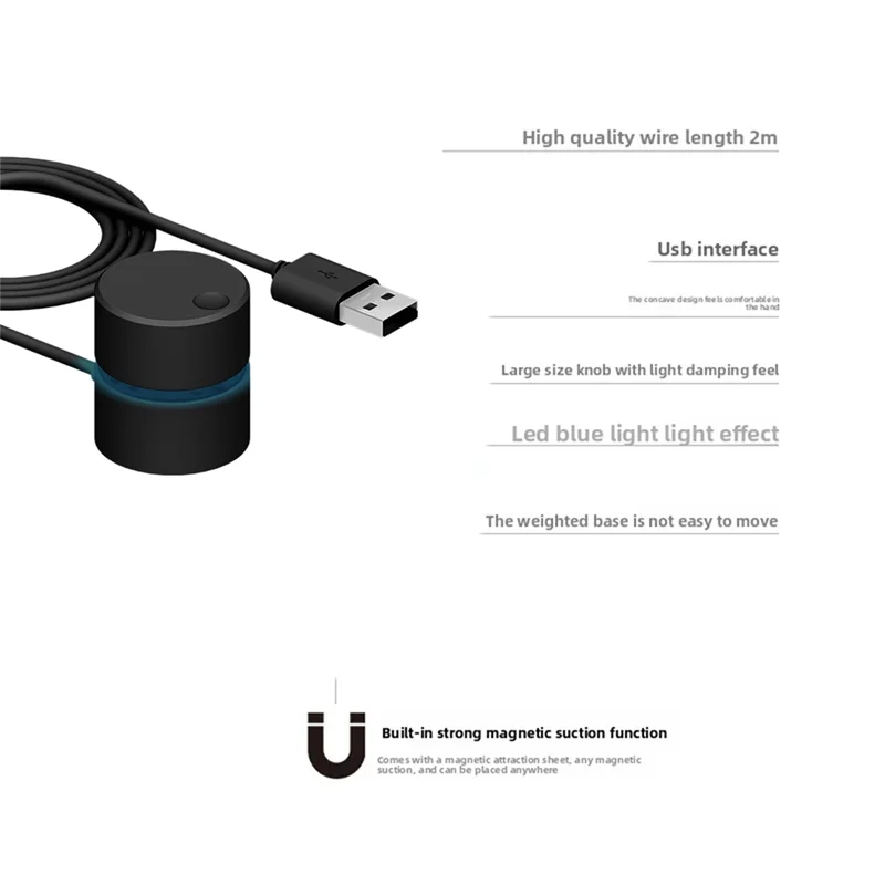 ABSQ-USB Computer Volume Adjustment Knob Multimedia Computer Volume Controller Notebook Desktop Sound Control Switch