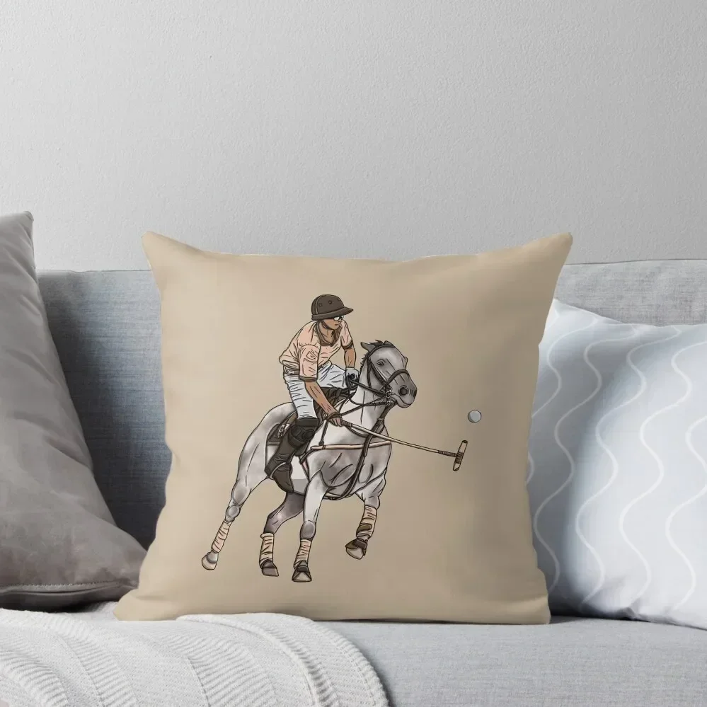 Polo Player Throw Pillow Cusions Cover Elastic Cover For Sofa pillow