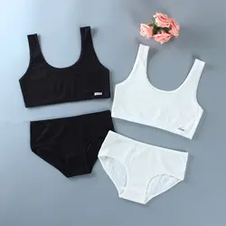 Teenage Clothes Sets Teenager Sport Underwear Training Bra For Girls Teen Bra And Panties Sets 8-14Y