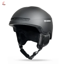 MOON Ski Helmet Professional breathable unisex all-in-one winter ski helmet Single-board warm snow helmet