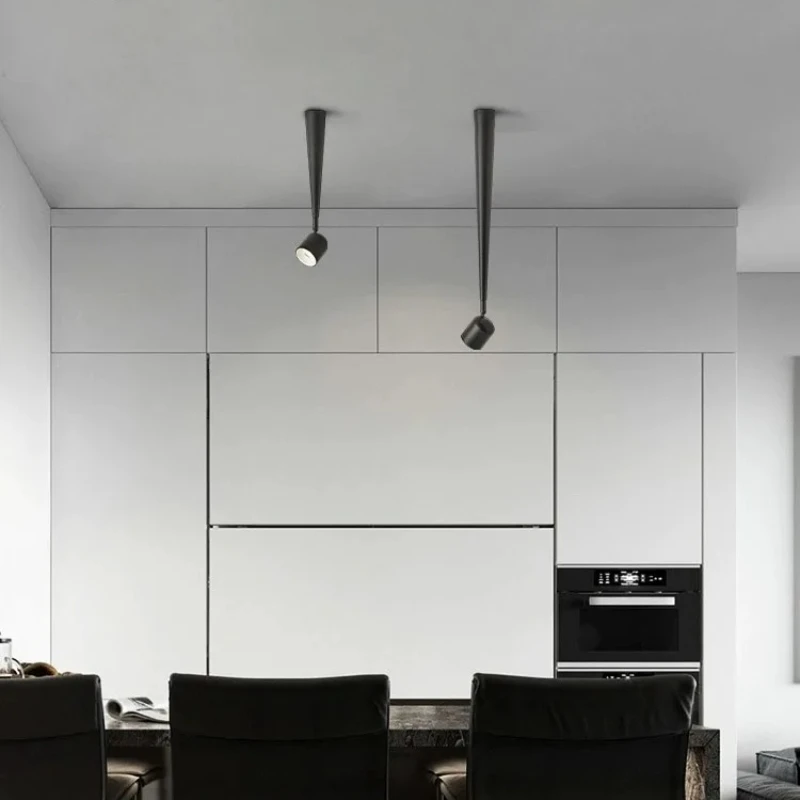 Reflektory LED Natynkowe Regulowane Kąt Podświetlenia Lampa Sufitowa Długa Rura Aluminiowa do Domu Salonu Obraz