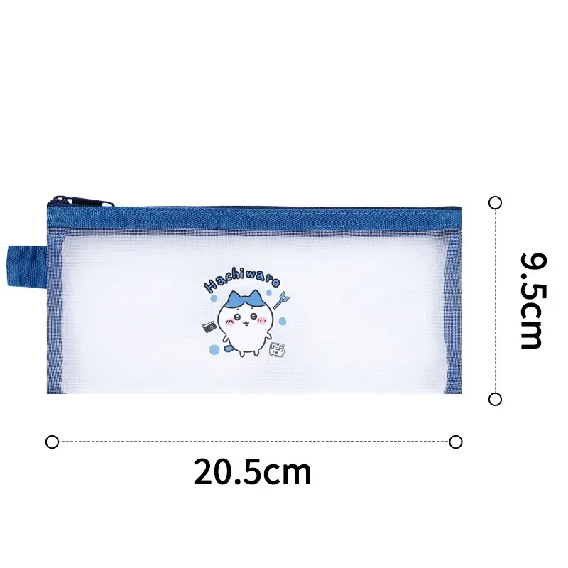 Chiikawa Pencil Case Simple Net Fabrict Hachiware Usagi Suitable for School Students Posts Portable Pencil Storage Bag for Exams