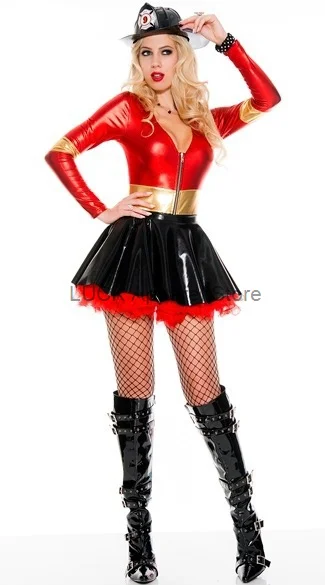 Hot Stamping DS Nightclub Performance Clothing Female Firefighter Performance Clothing Firefighter Dress Women Club Cosplay