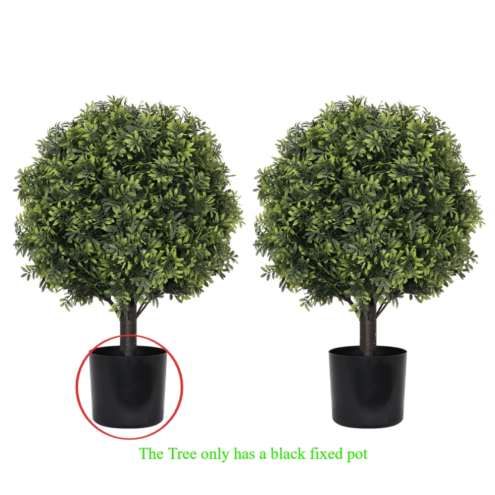 

Искусственные шаровидные кусты из самшита высотой 22 дюйма – имитация вечнозеленых растений в горшках для декора гостиной, 2 шт./компл.