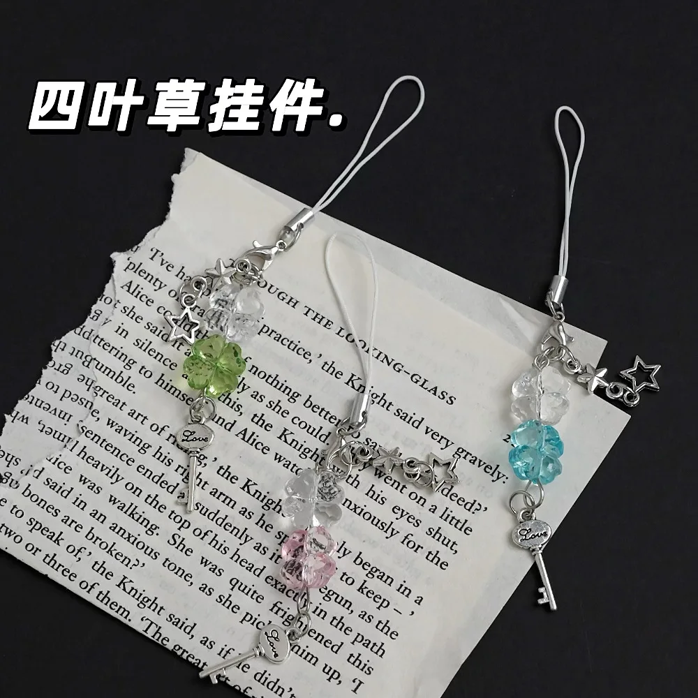 2026 الاتجاه الجديد سبائك الراتنج ثلاثية الأبعاد القلب العشب الأخضر مفتاح سلسلة هواتف الطالب محظوظ سماعة الديكور المرأة مفتاح السيارة قلادة هدية #2