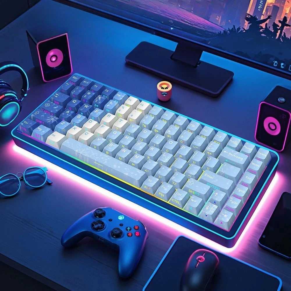 

Набор 129 клавиш Cherry Keycap PBT, передние/боковые полупрозрачные колпачки с гравировкой для игровой механической клавиатуры 60/64/84/98/108, переключатель MX