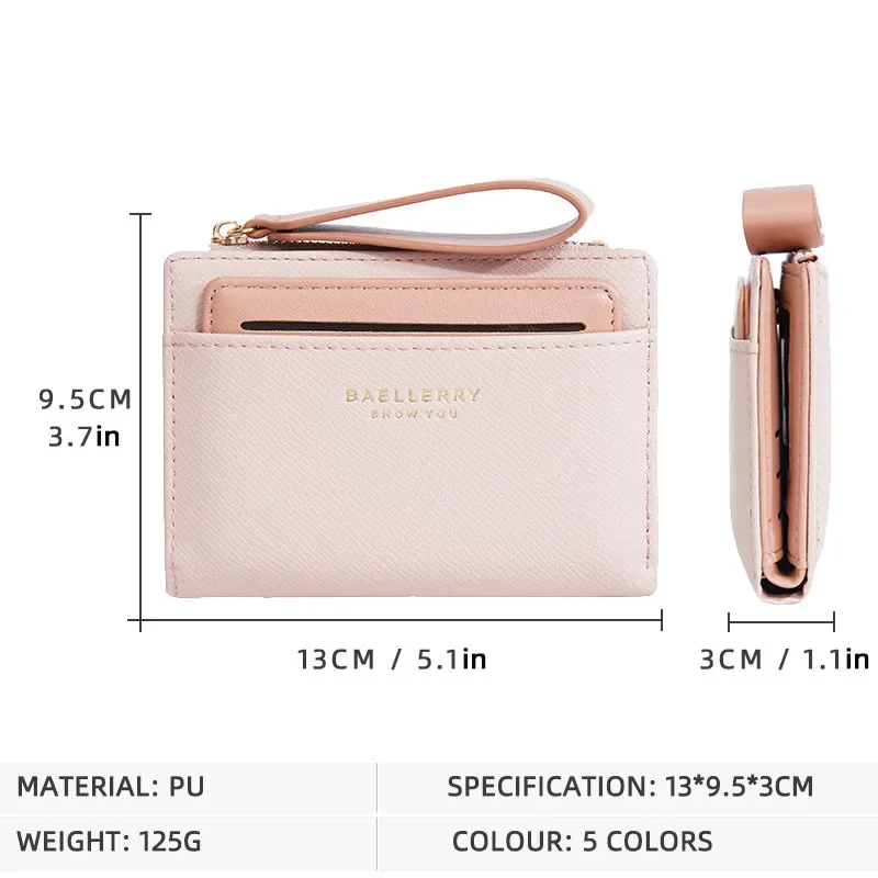 2024 New Short Women Wallet Kpop Cute Small Women portafoglio di alta qualità in pelle PU Slim Simple Female Multi-card Bit portamonete