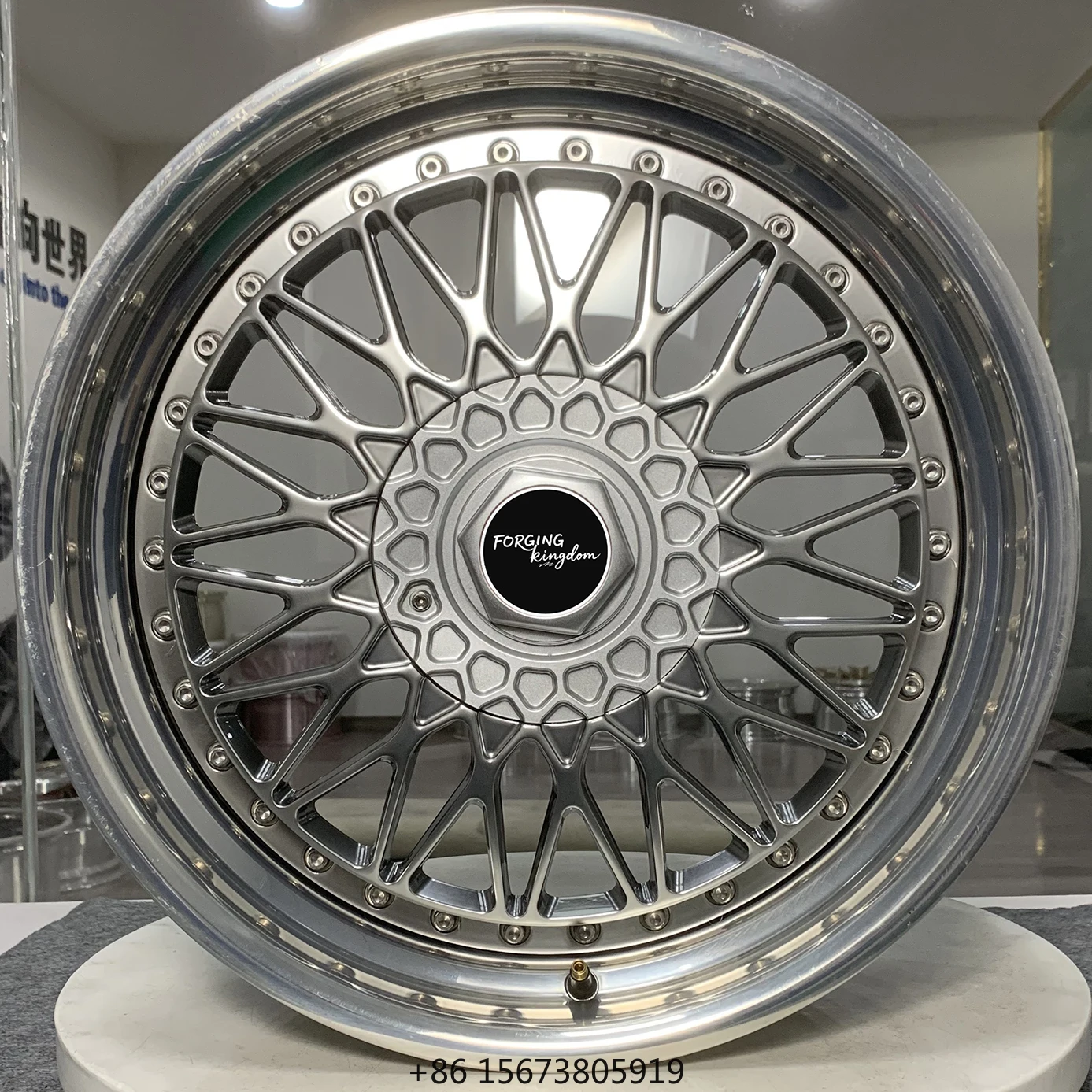 

New Double-piece Forged Aluminum Alloy Automotive Wheel Hub 5*120 5*108 5*112 5*114.3 40mm Matte Black Personalized Spokes