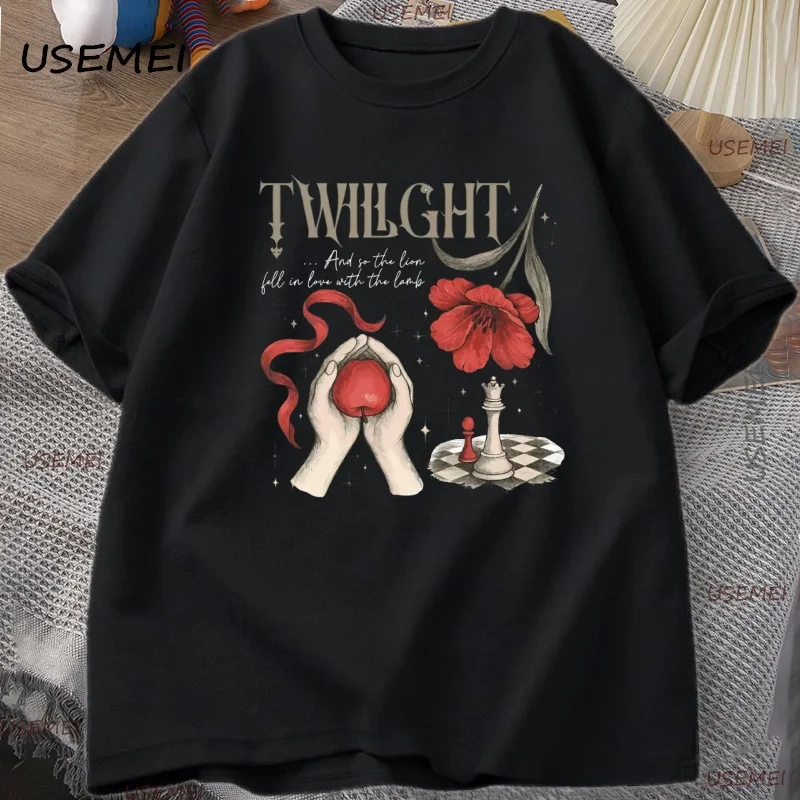 Retro Twilight T-Shirt Men Women Twilight Saga Comic T Shirt Casual Cotton Loose Short Sleeve Tshirt Man Clothes Streetwear