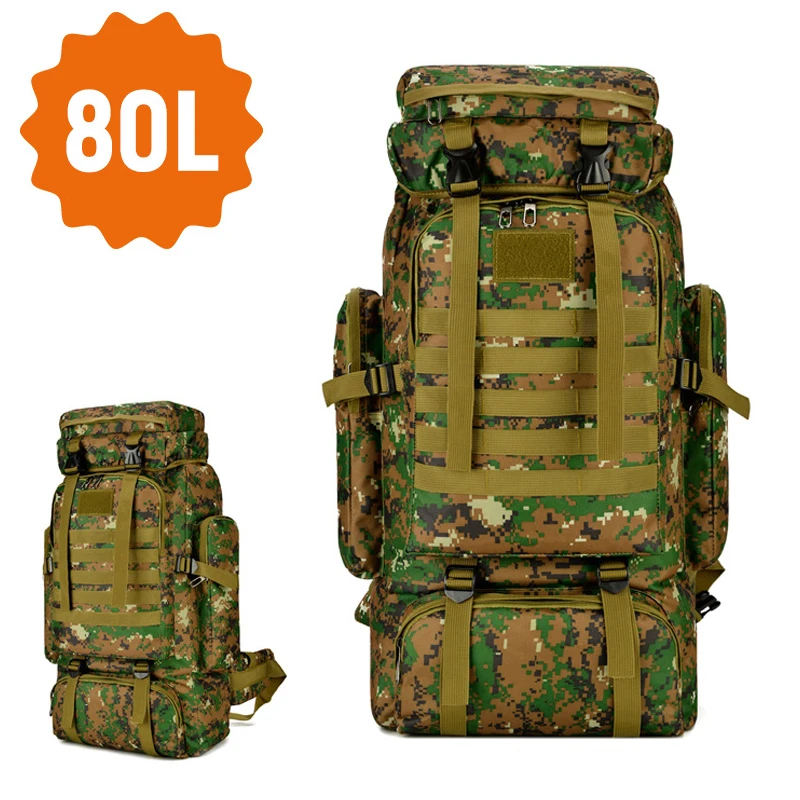 

Рюкзак для альпинизма 80 л, тактический рюкзак, большой вместимости, водонепроницаемый, для активного отдыха, походов, кемпинга, путешествий