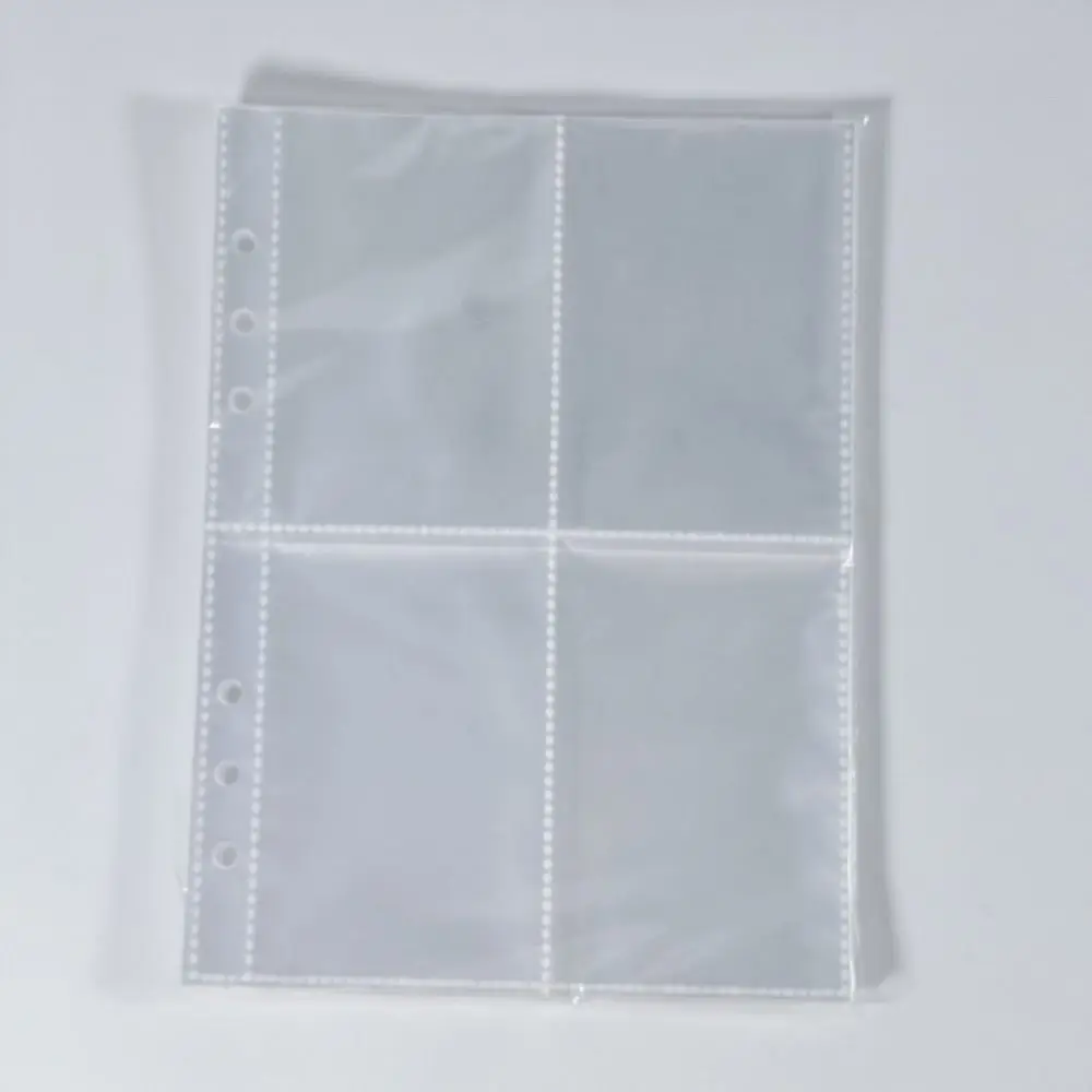 Raccoglitore riutilizzabile a fogli mobili con tasche multiple Chiusura con cerniera Album fotografico trasparente Ricarica Glitter Borsa organizer per tesserini fai da te