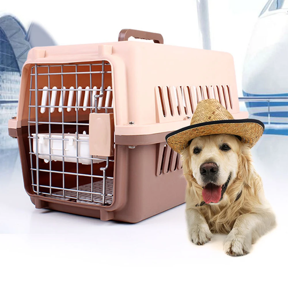 حاملات الحيوانات الأليفة الكلب حقائب السفر سيارة شركة الطيران المعتمدة صندوق النقل المحمولة قفص صندوق للكلاب الصغيرة القطط الصادرة حمل حقيبة